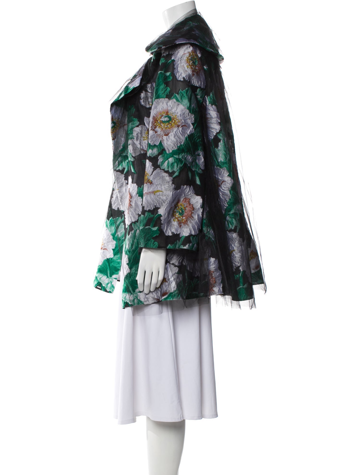 Oscar de la Renta Floral Print Coat w/ Tags