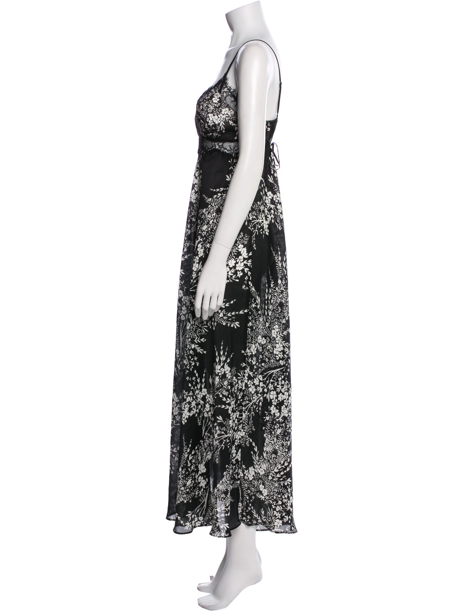 Oscar de la Renta Floral Print Long Dress