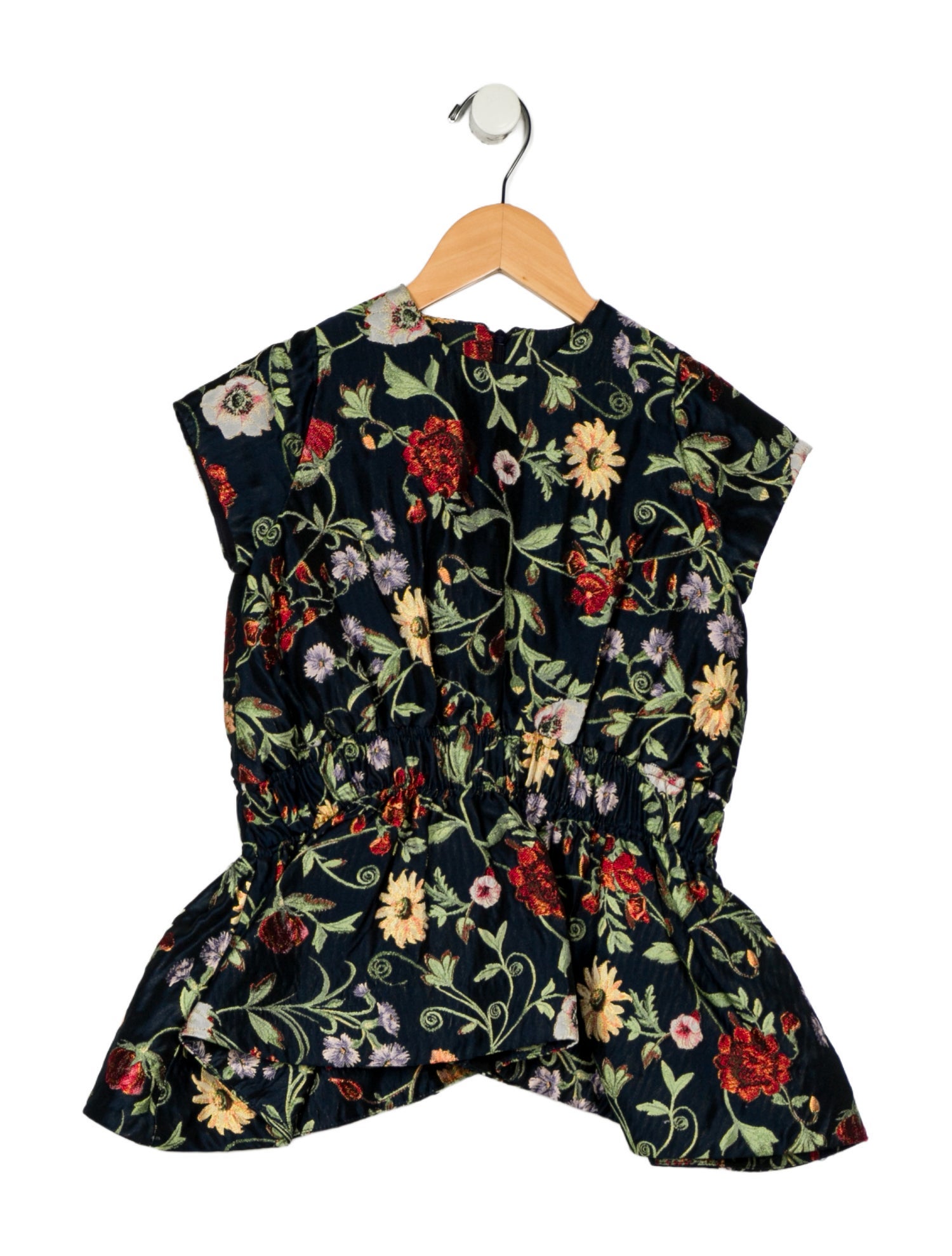 Oscar de la Renta Toddler Girls' Floral Sleeveless Top