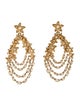 Oscar de la Renta Crystal Flower Drop Earring