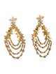 Oscar de la Renta Crystal Flower Drop Earring