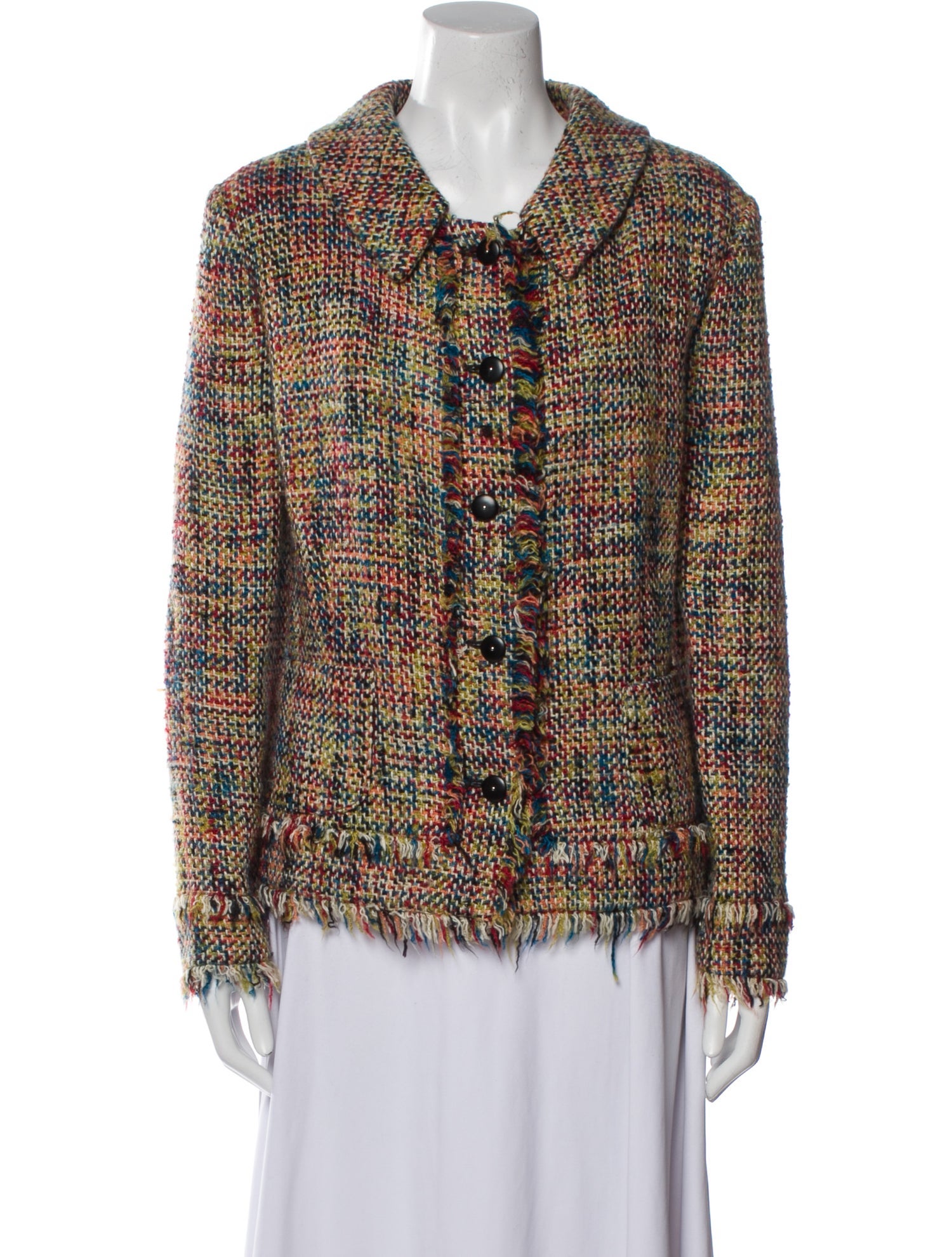 Oscar de la Renta Tweed Pattern Evening Jacket