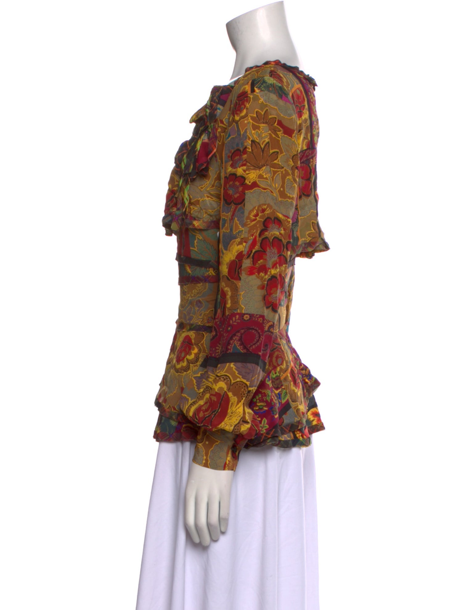 Oscar de la Renta 2011 Silk Blouse