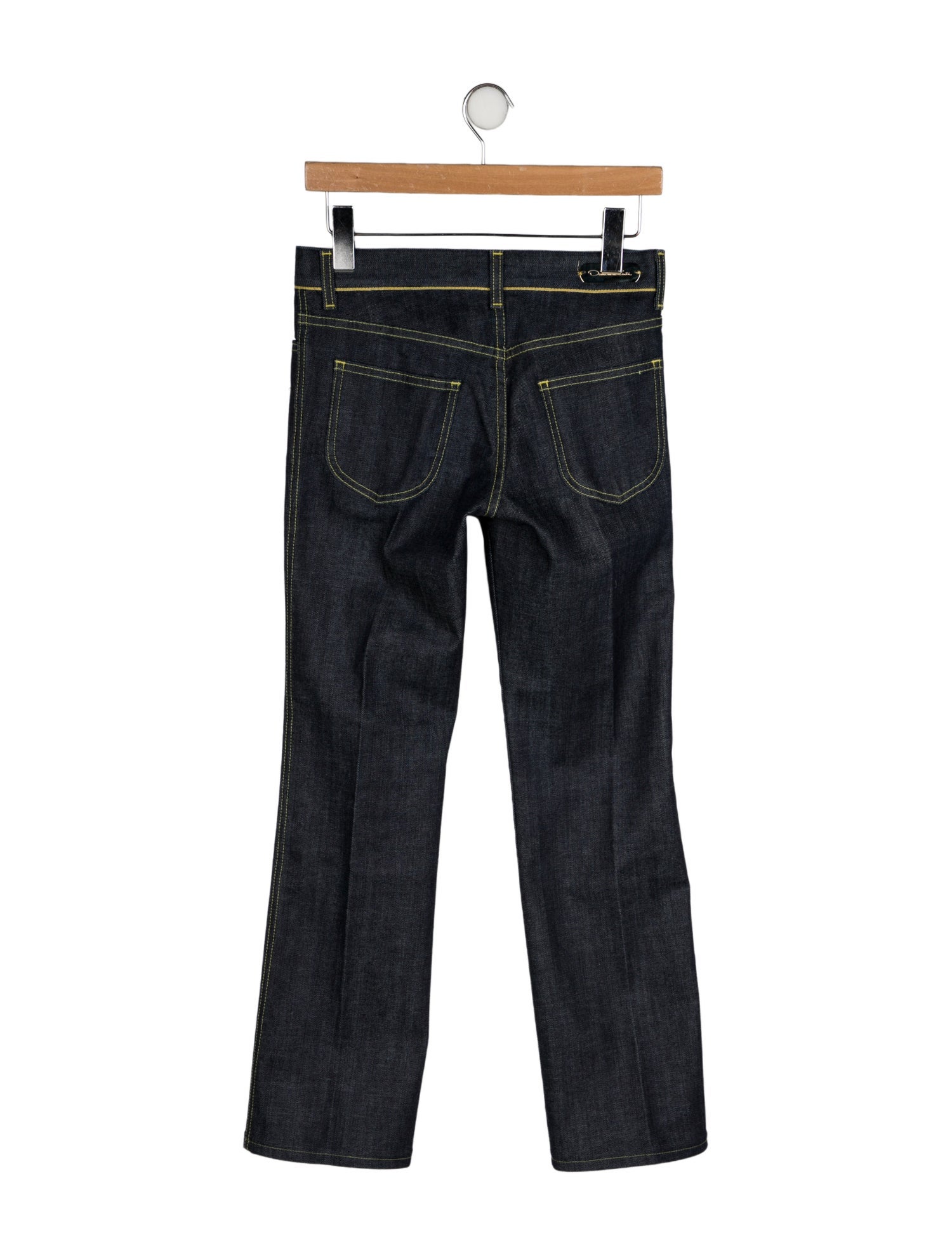 Oscar de la Renta Mid-Rise Straight Leg Jeans