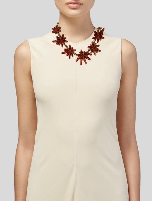 Oscar de la Renta Enamel Starburst Collar Necklace
