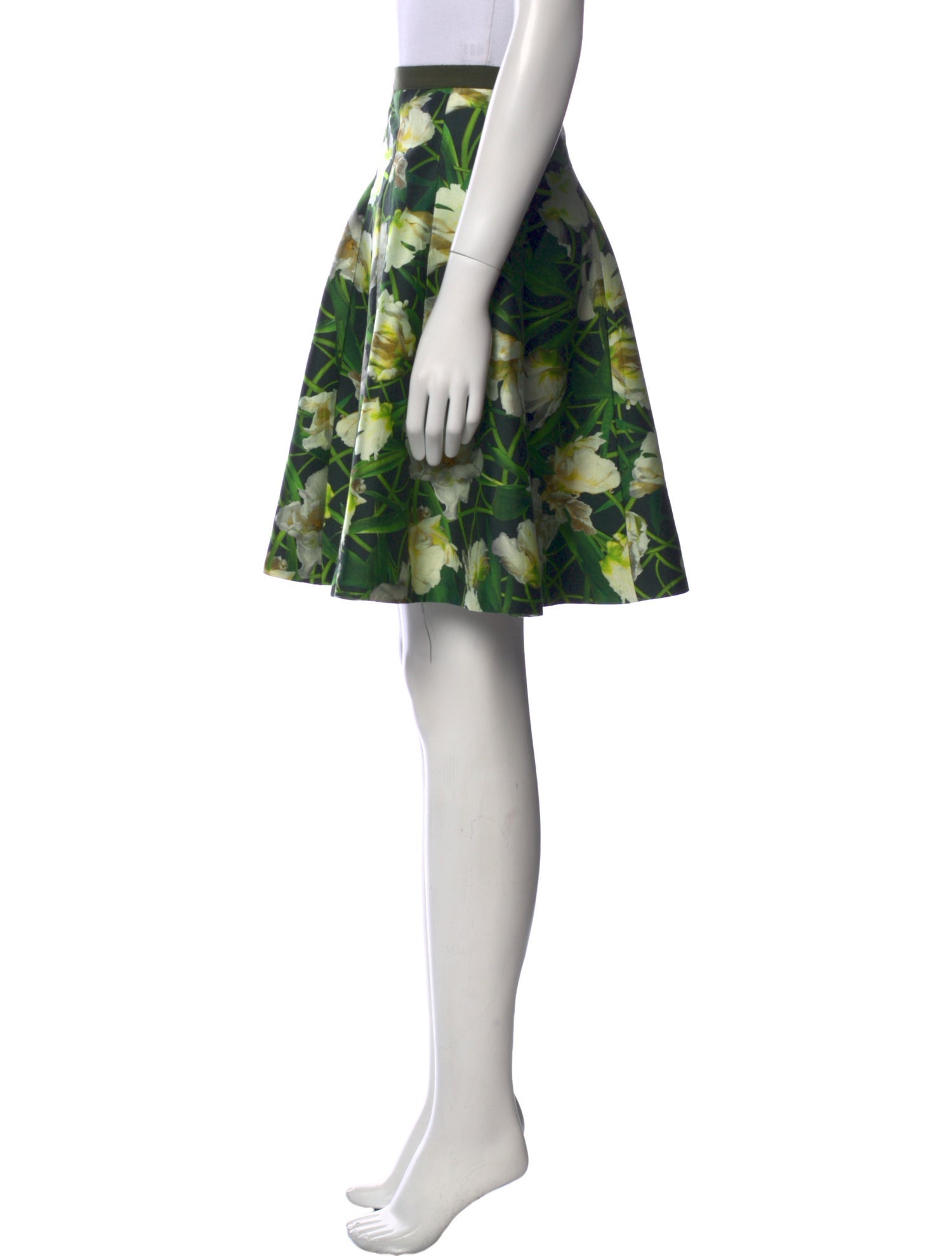 Oscar de la Renta Silk Knee-Length Skirt