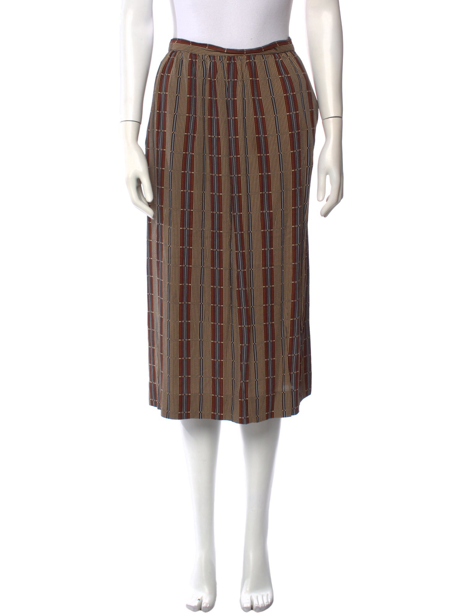 Oscar de la Renta Printed Midi Length Skirt