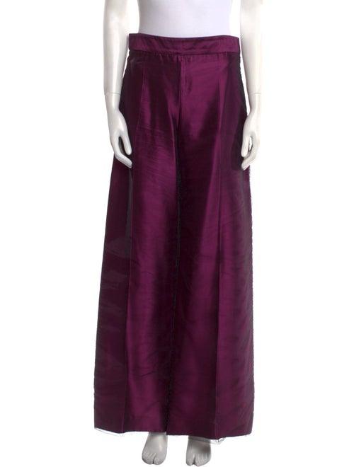 Oscar de la Renta Silk Wide Leg Pants