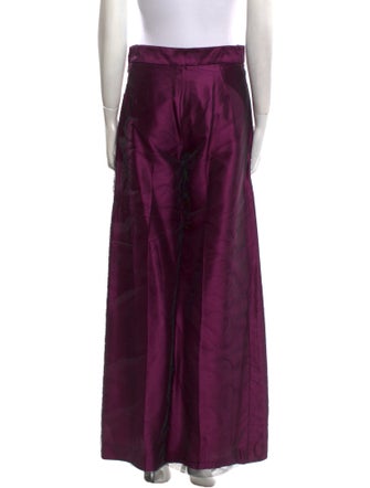 Oscar de la Renta Silk Wide Leg Pants