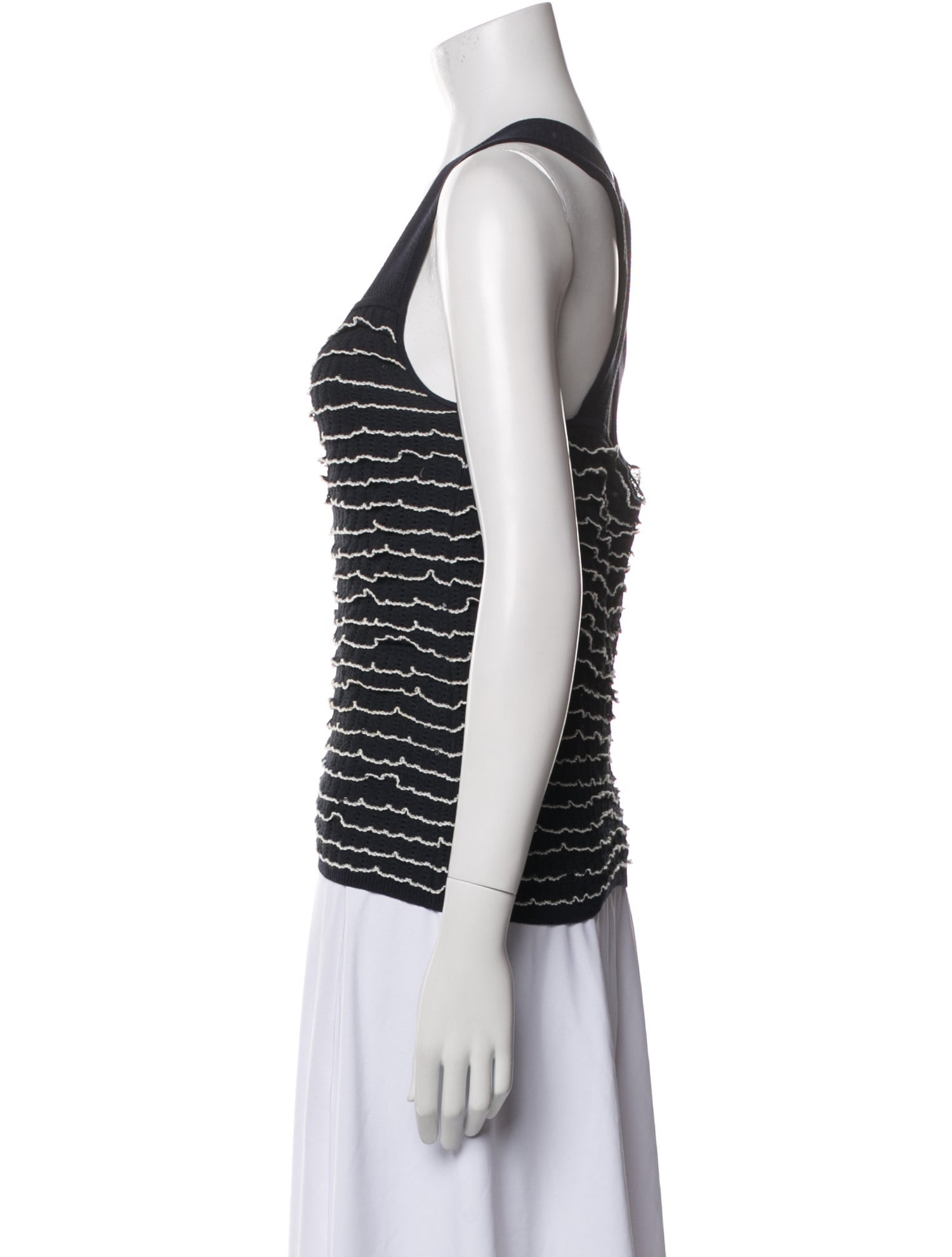 Oscar de la Renta Silk Striped Top