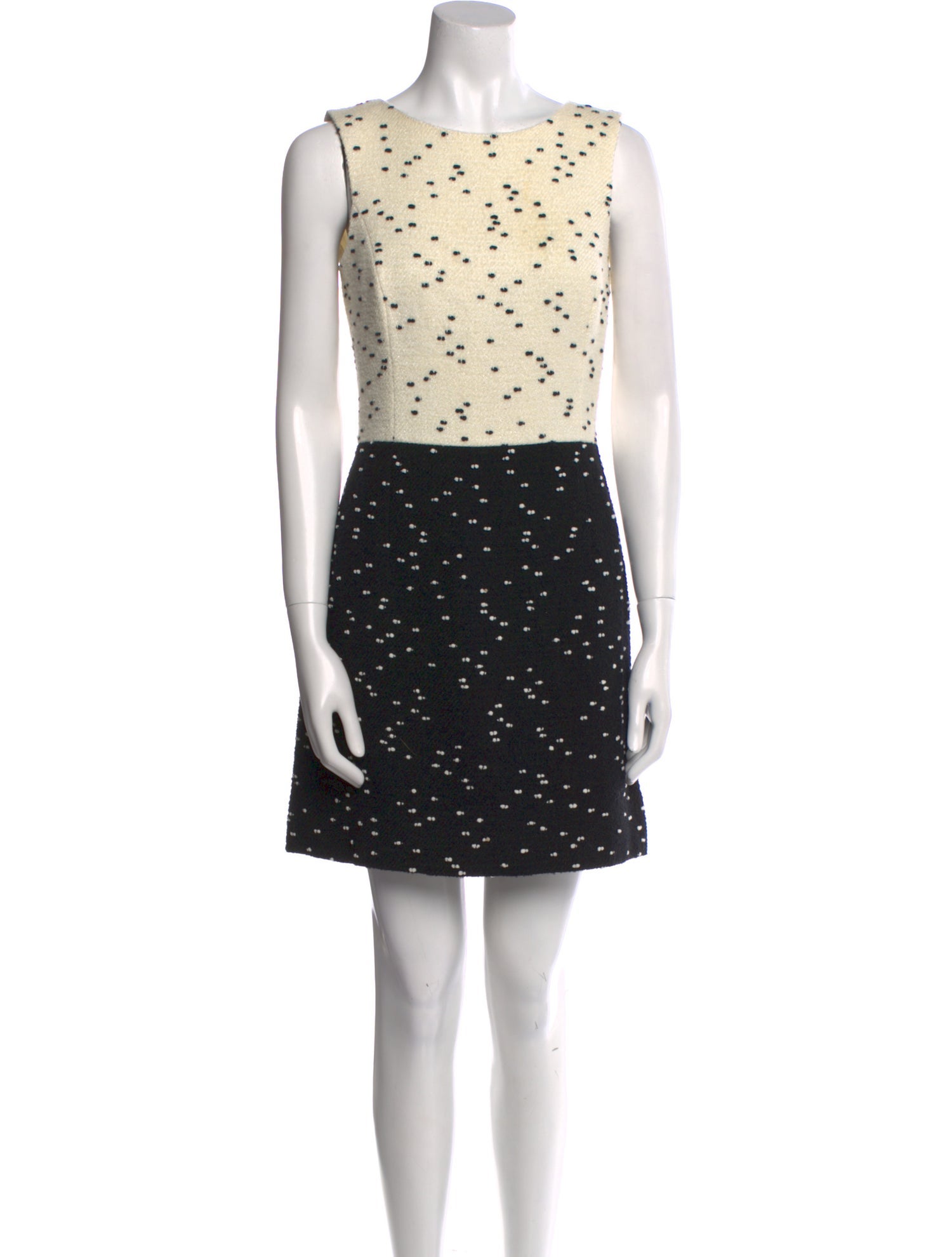 Oscar de la Renta Polka Dot Print Mini Dress