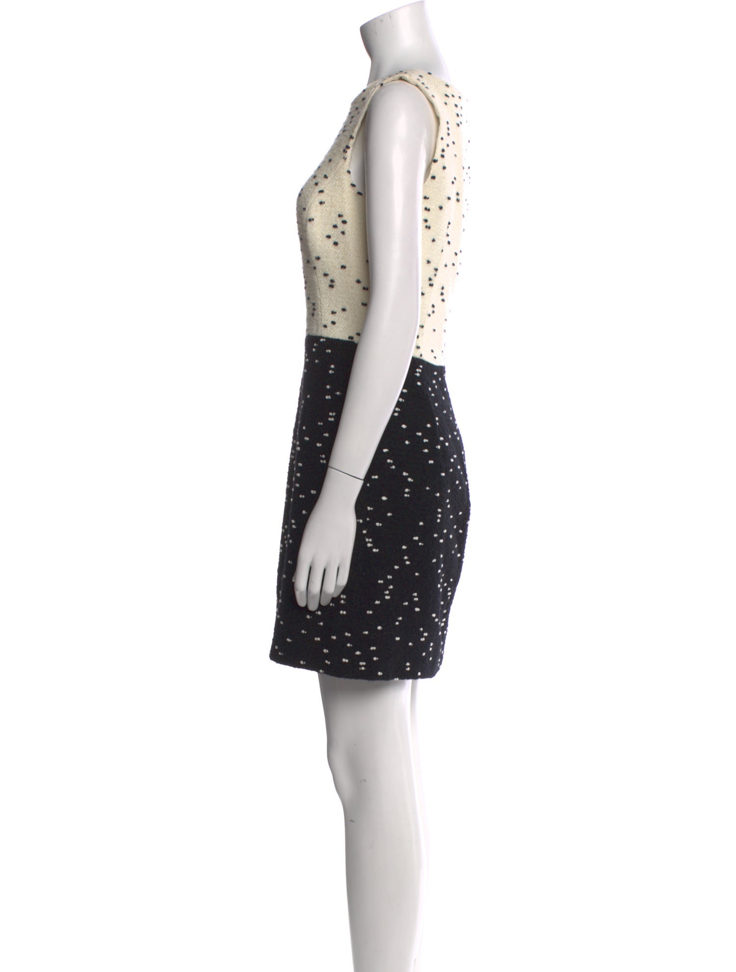 Oscar de la Renta Polka Dot Print Mini Dress