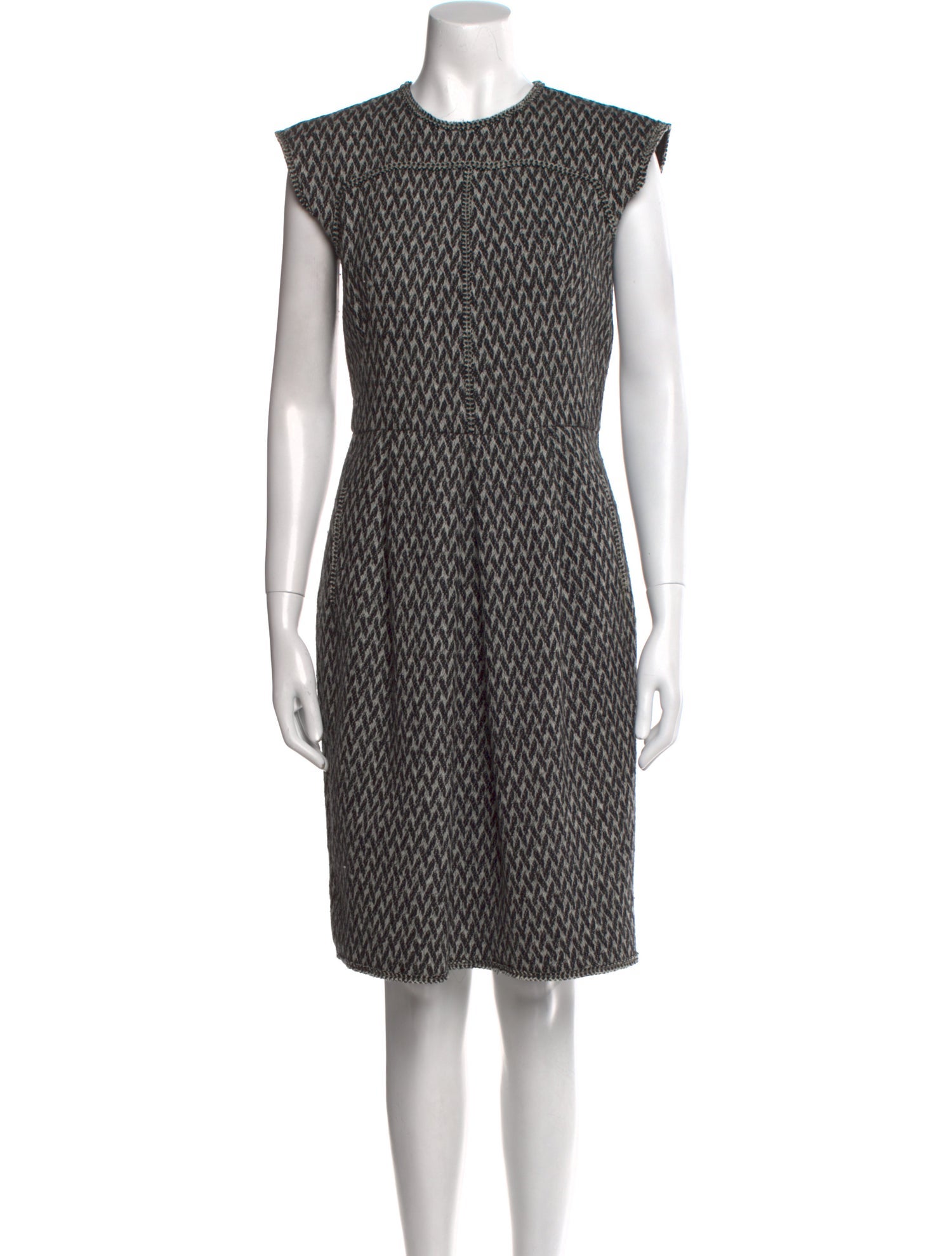 Oscar de la Renta Wool Knee-Length Dress