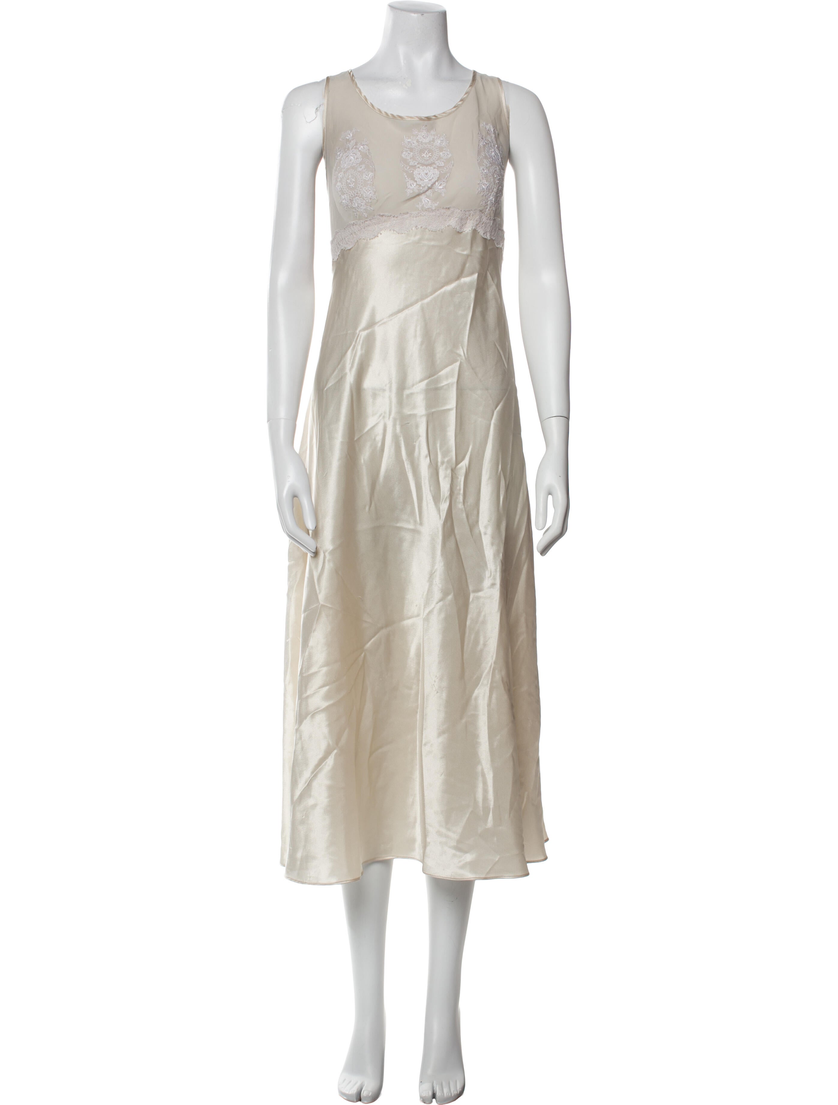 Oscar de la Renta Pink Label Scoop Neck Long Dress