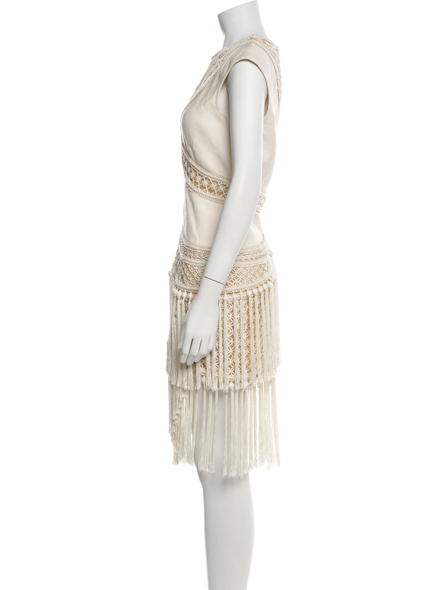 Oscar de la Renta Striped Mini Dress