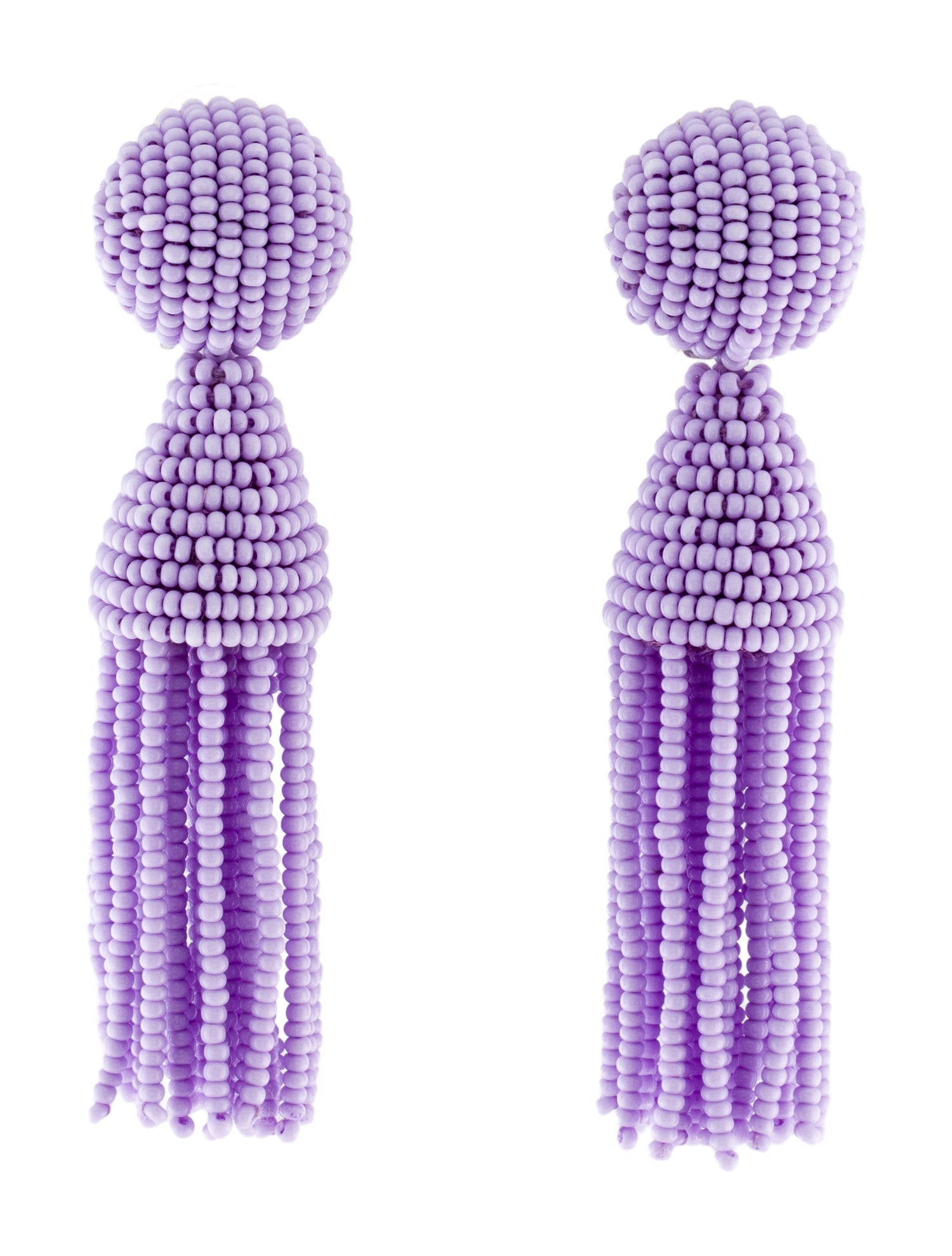 Oscar de la Renta Short Tassel Drop Clip-On Earrings