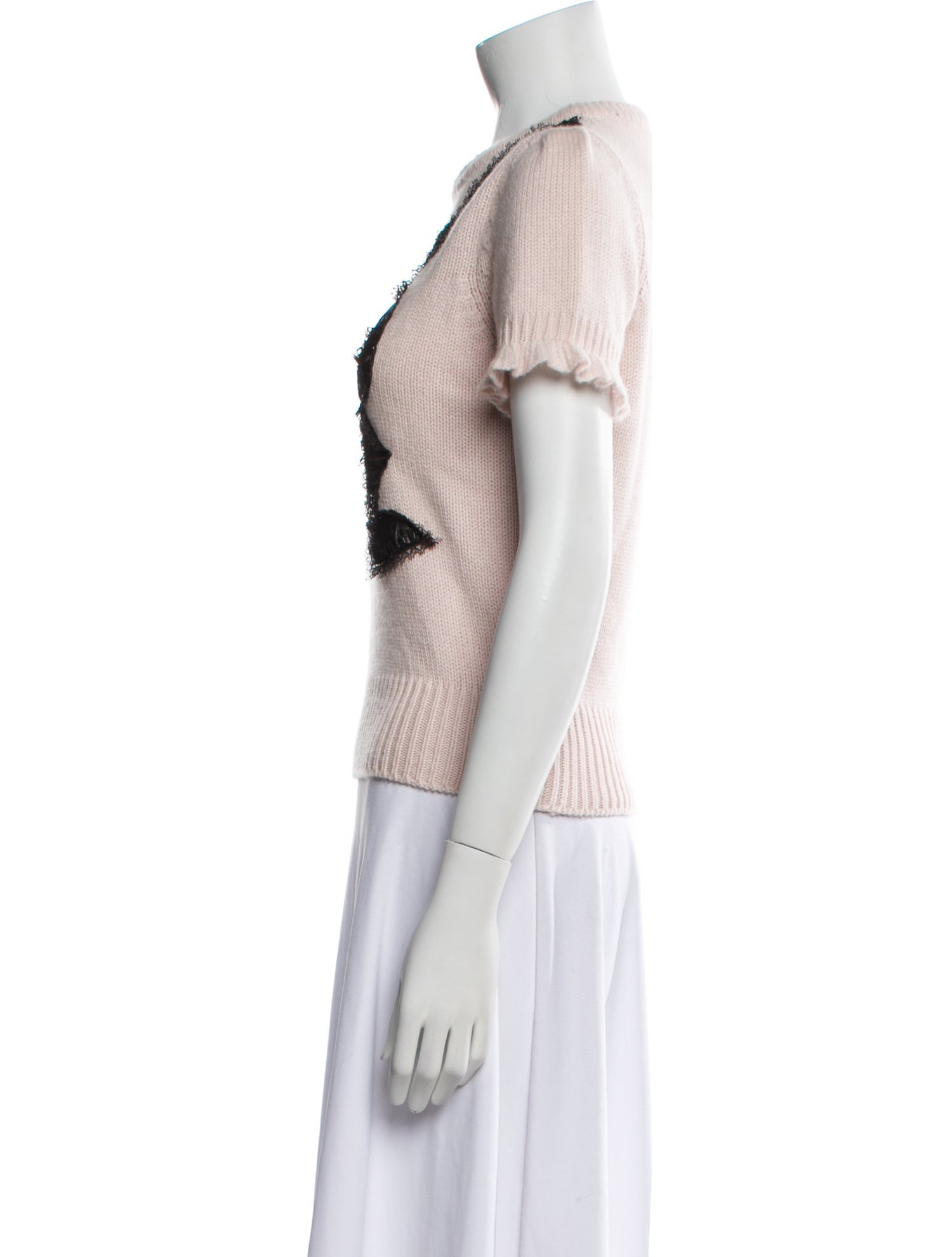 Oscar de la Renta Cashmere Graphic Print Sweater