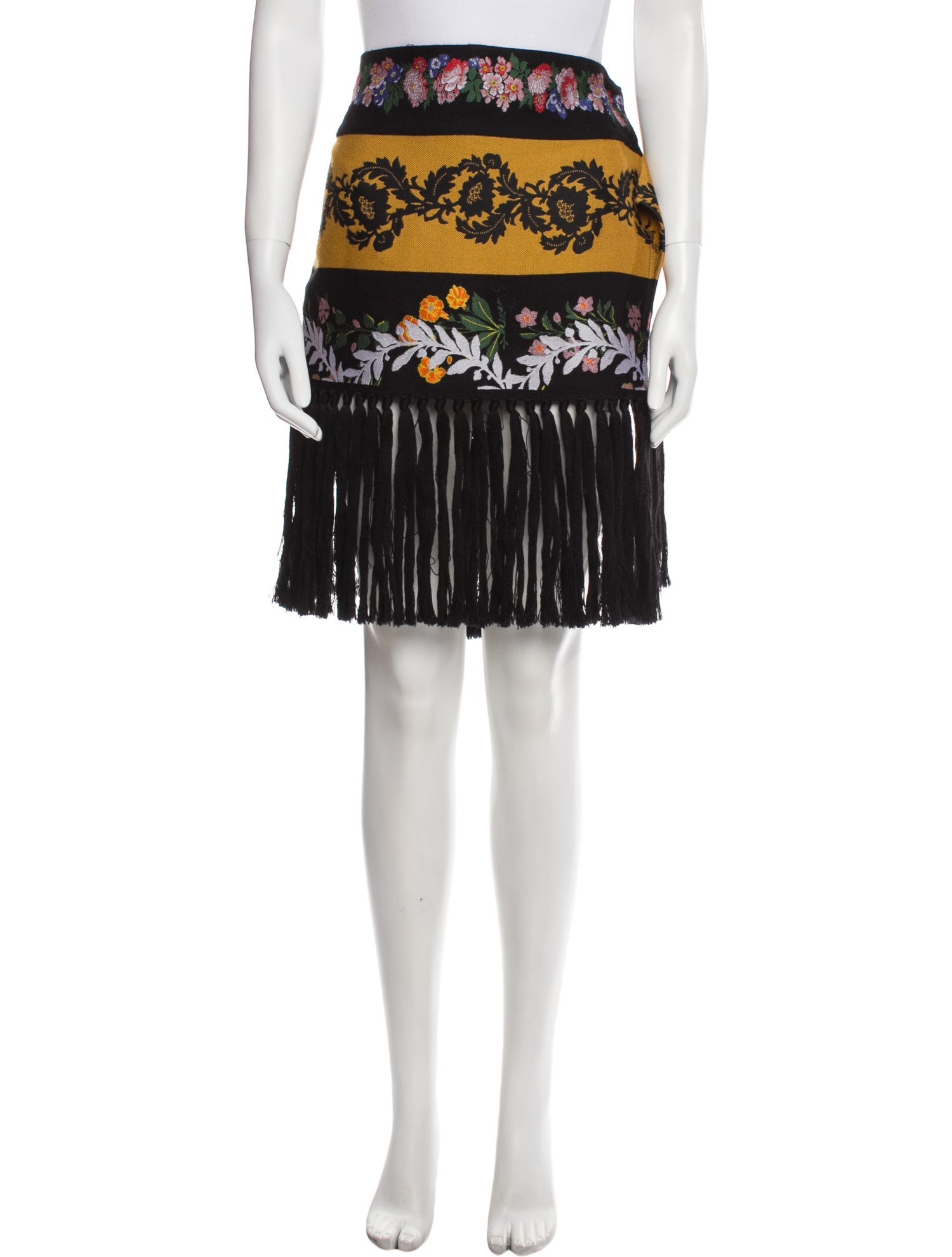 Oscar de la Renta Wool Knee-Length Skirt