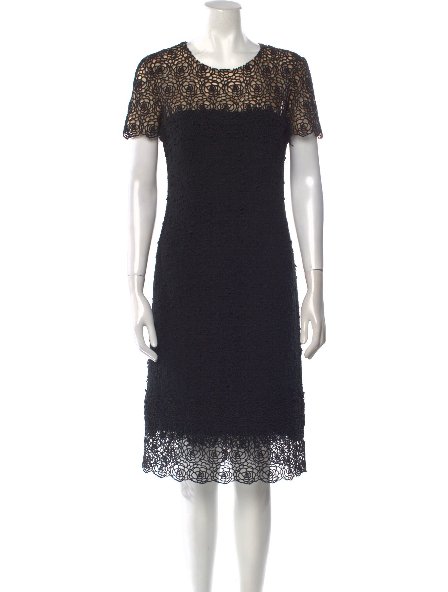 Oscar de la Renta Scoop Neck Knee-Length Dress