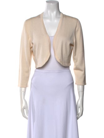 Oscar de la Renta Cashmere Open Front Sweater