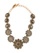 Oscar de la Renta Crystal Flower Collar Necklace