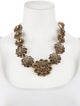 Oscar de la Renta Crystal Flower Collar Necklace