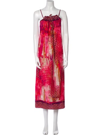 Oscar de la Renta Printed Long Dress
