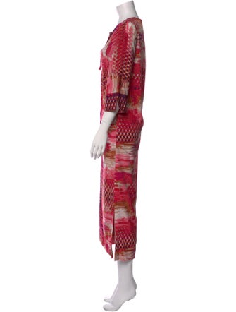 Oscar de la Renta Printed Long Dress