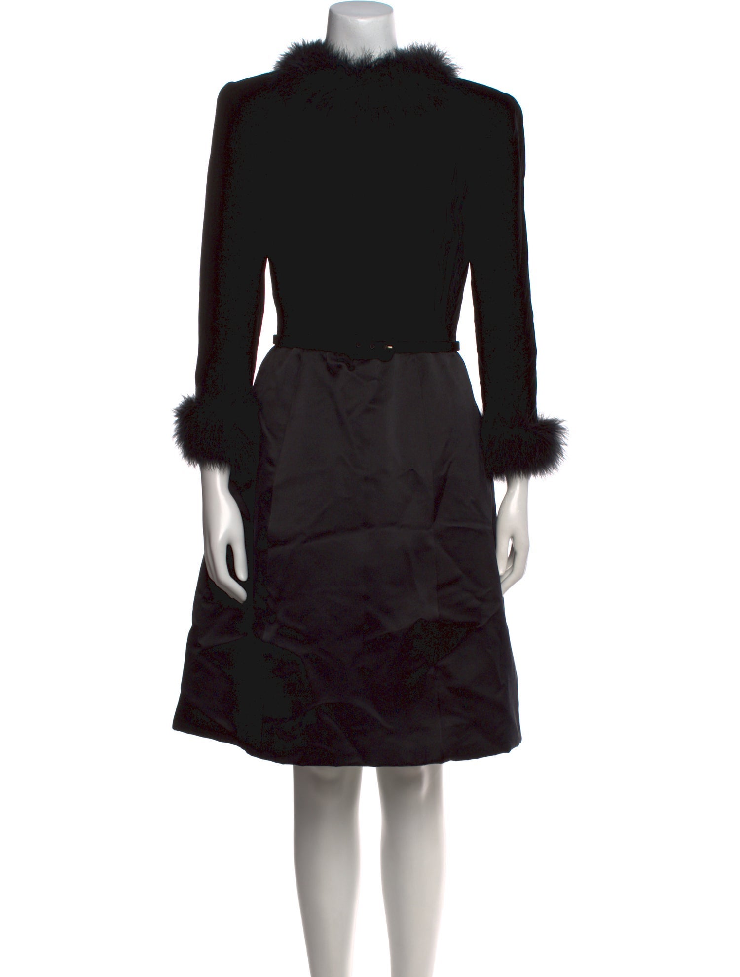 Oscar de la Renta Velvet Knee-Length Dress