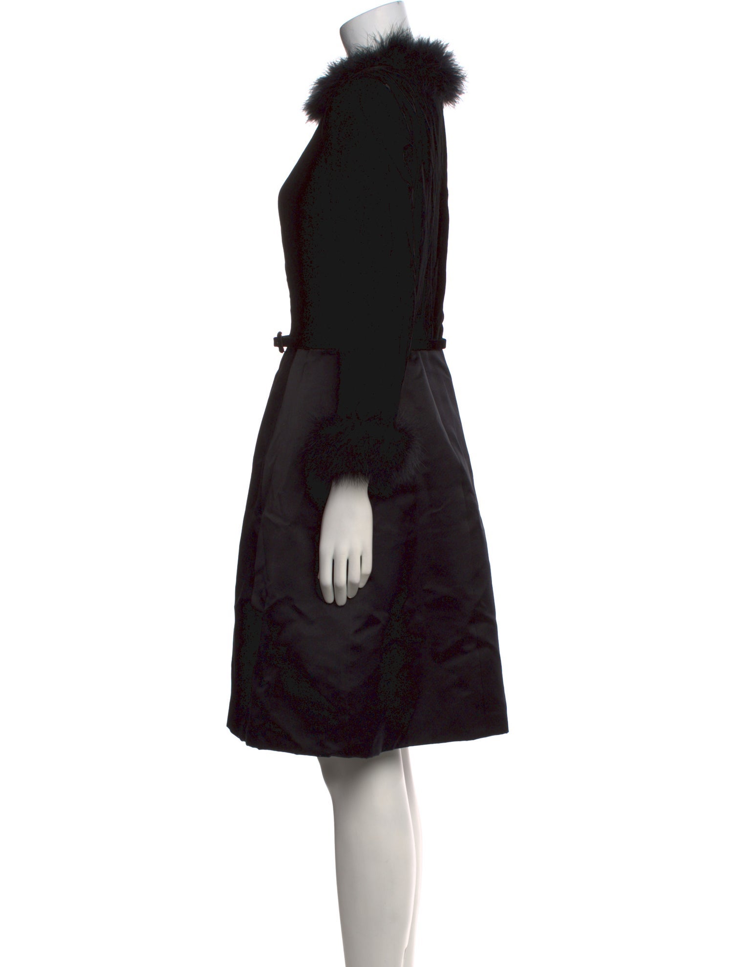 Oscar de la Renta Velvet Knee-Length Dress