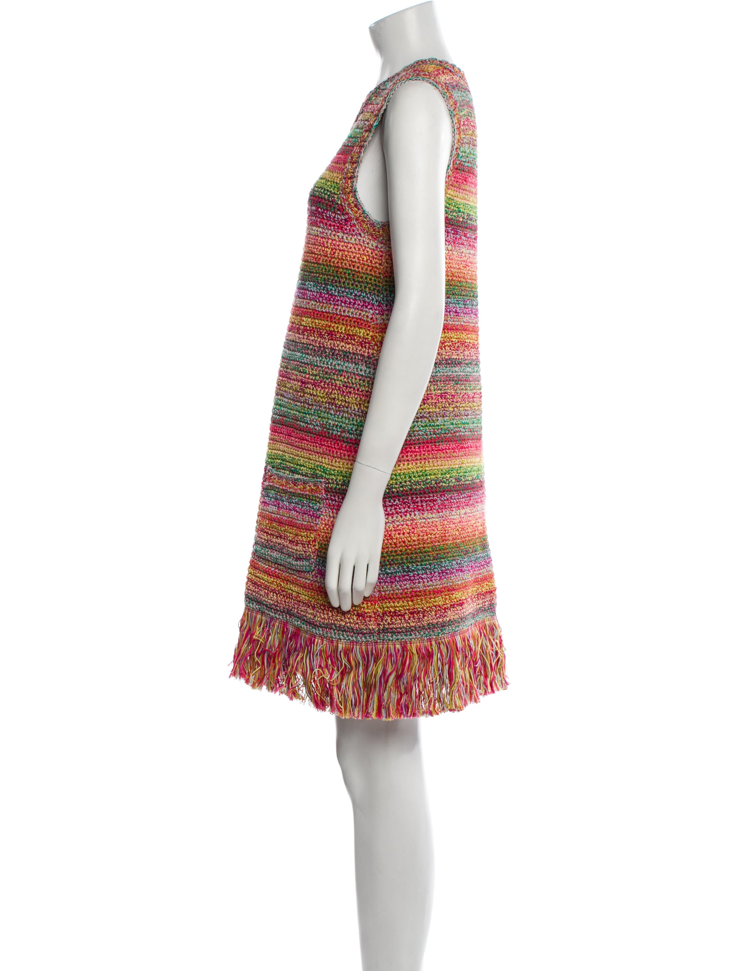 Oscar de la Renta Striped Mini Dress