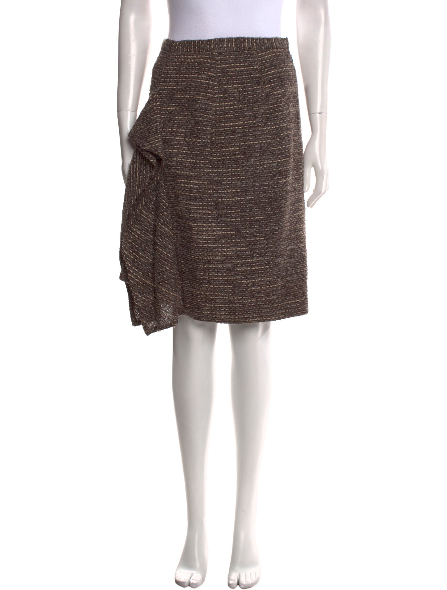 Oscar de la Renta Virgin Wool Knee-Length Skirt