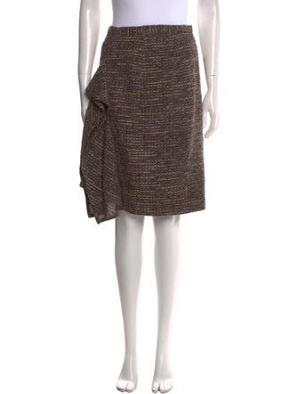 Oscar de la Renta Virgin Wool Knee-Length Skirt