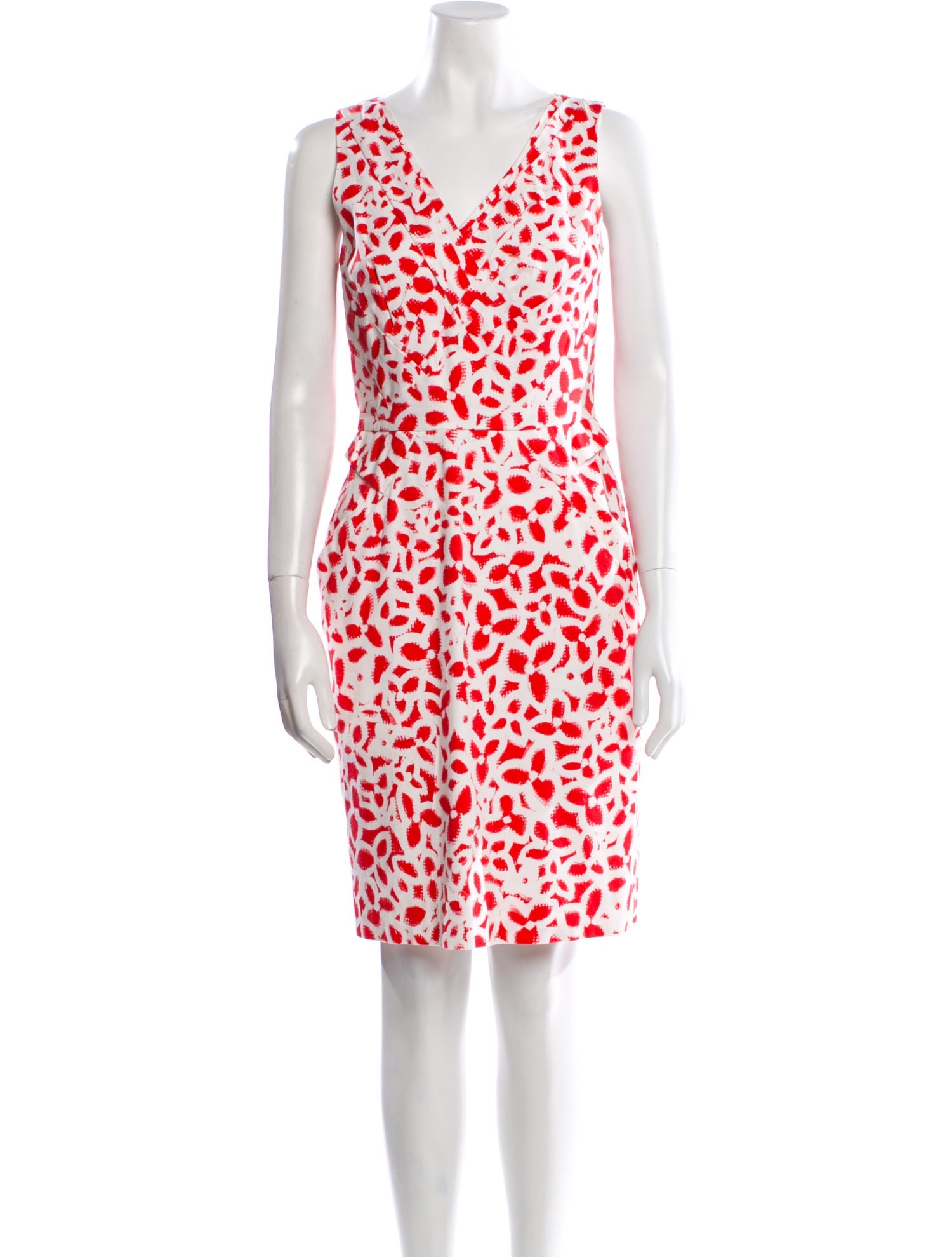 Oscar de la Renta Patterned Knee-Length Dress