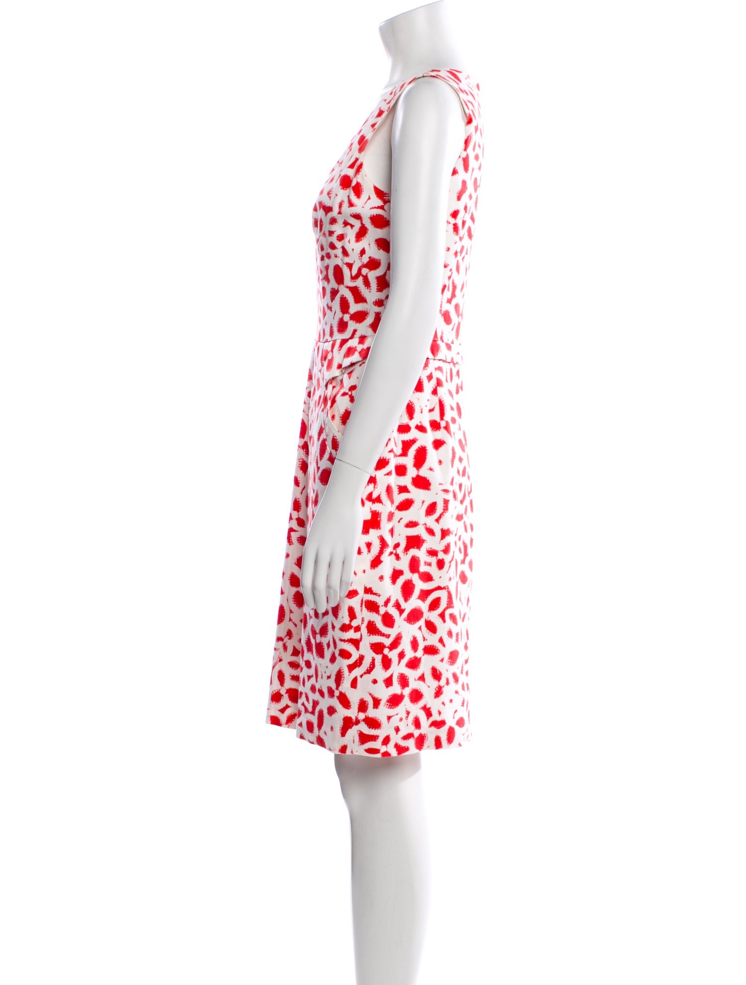 Oscar de la Renta Patterned Knee-Length Dress