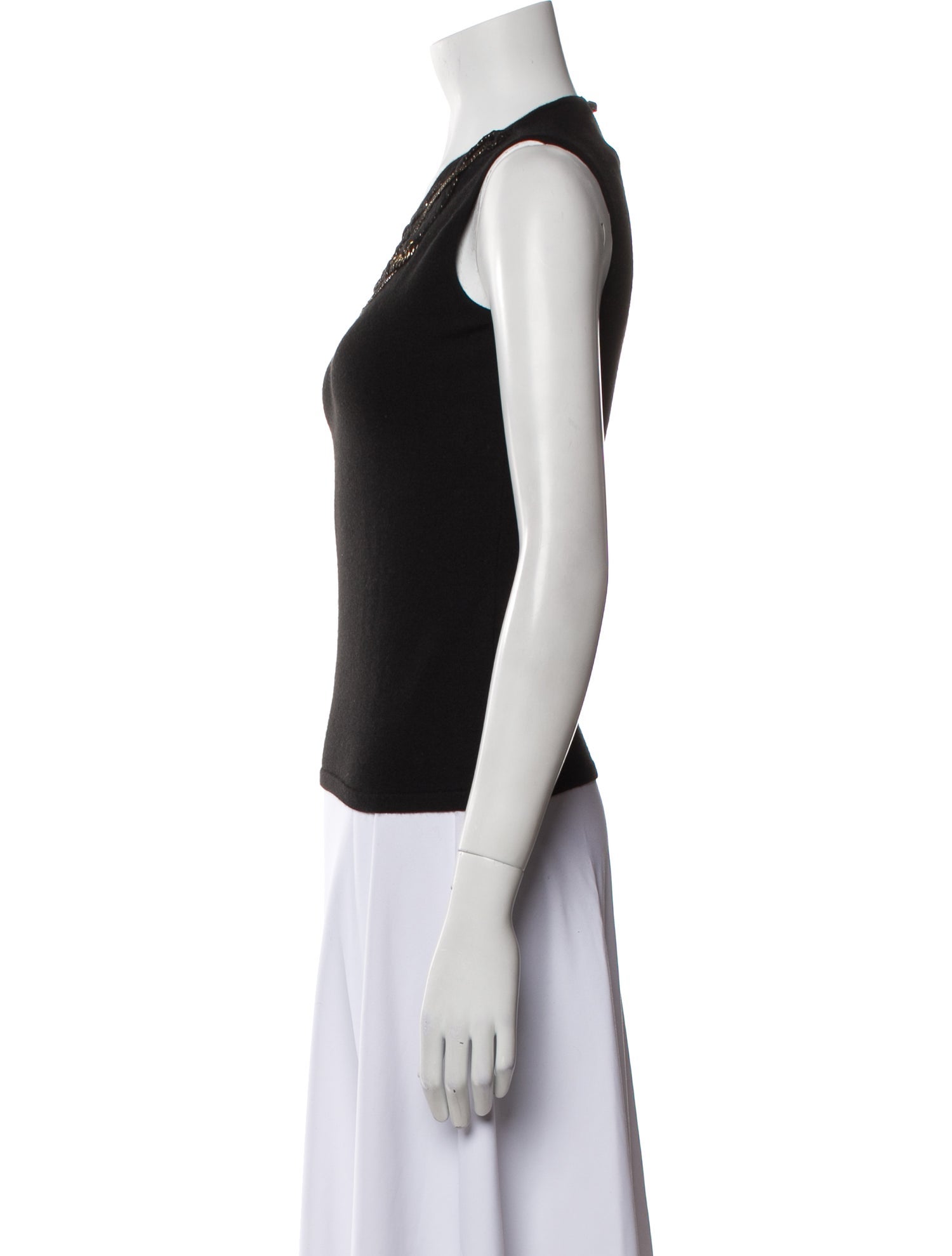 Oscar de la Renta Cashmere Scoop Neck Sweater