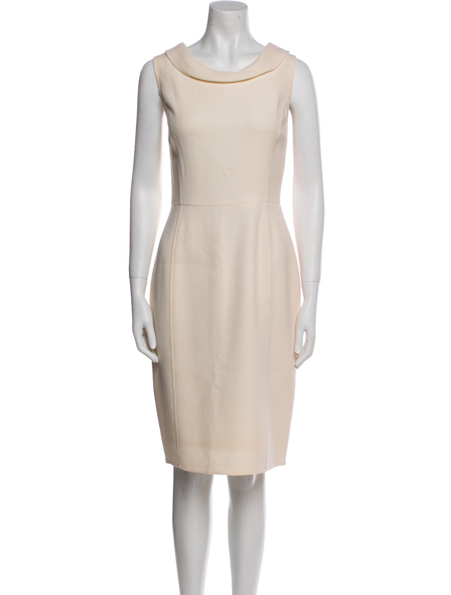 Oscar de la Renta Virgin Wool Knee-Length Dress