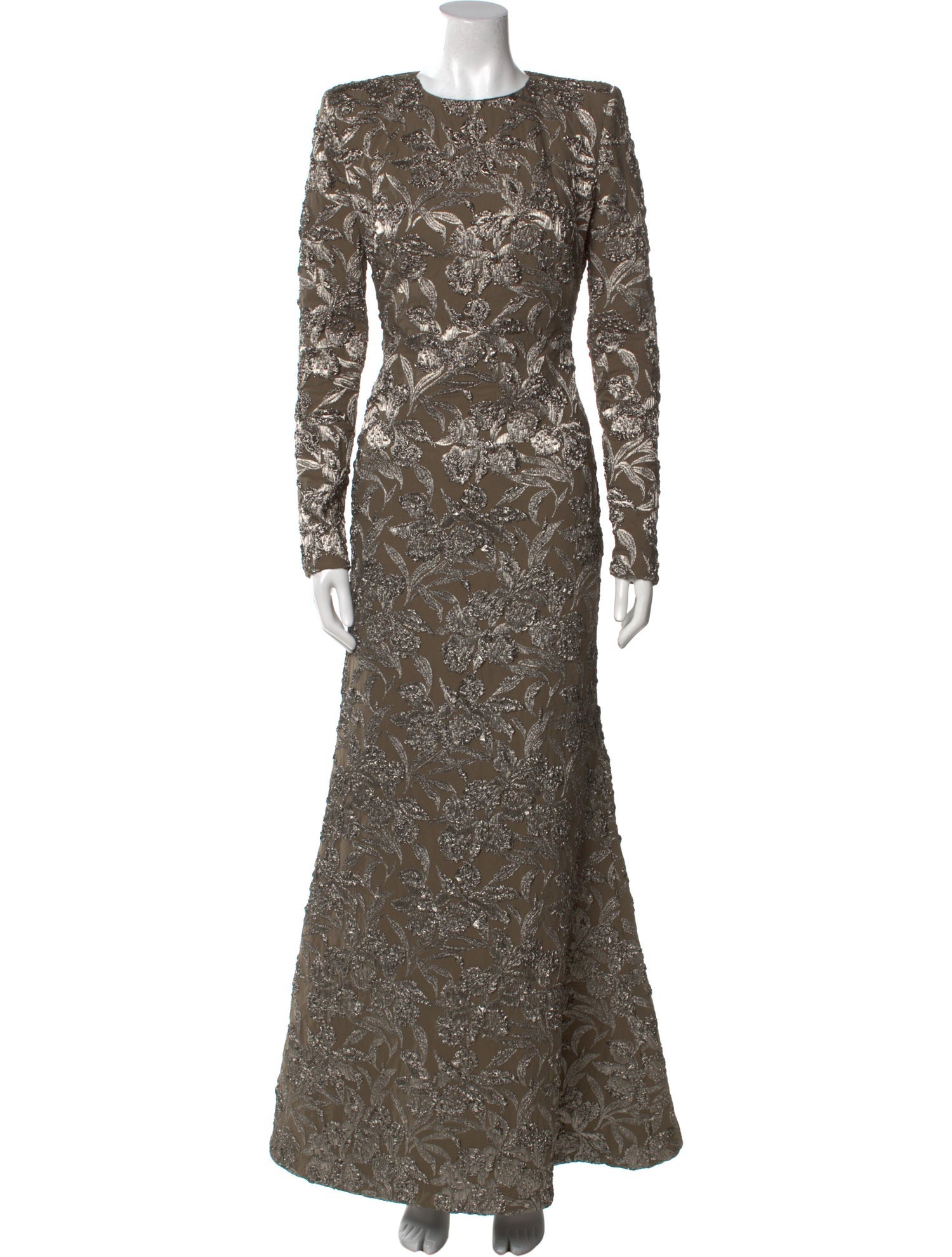 Oscar de la Renta Lace Pattern Long Dress w/ Tags