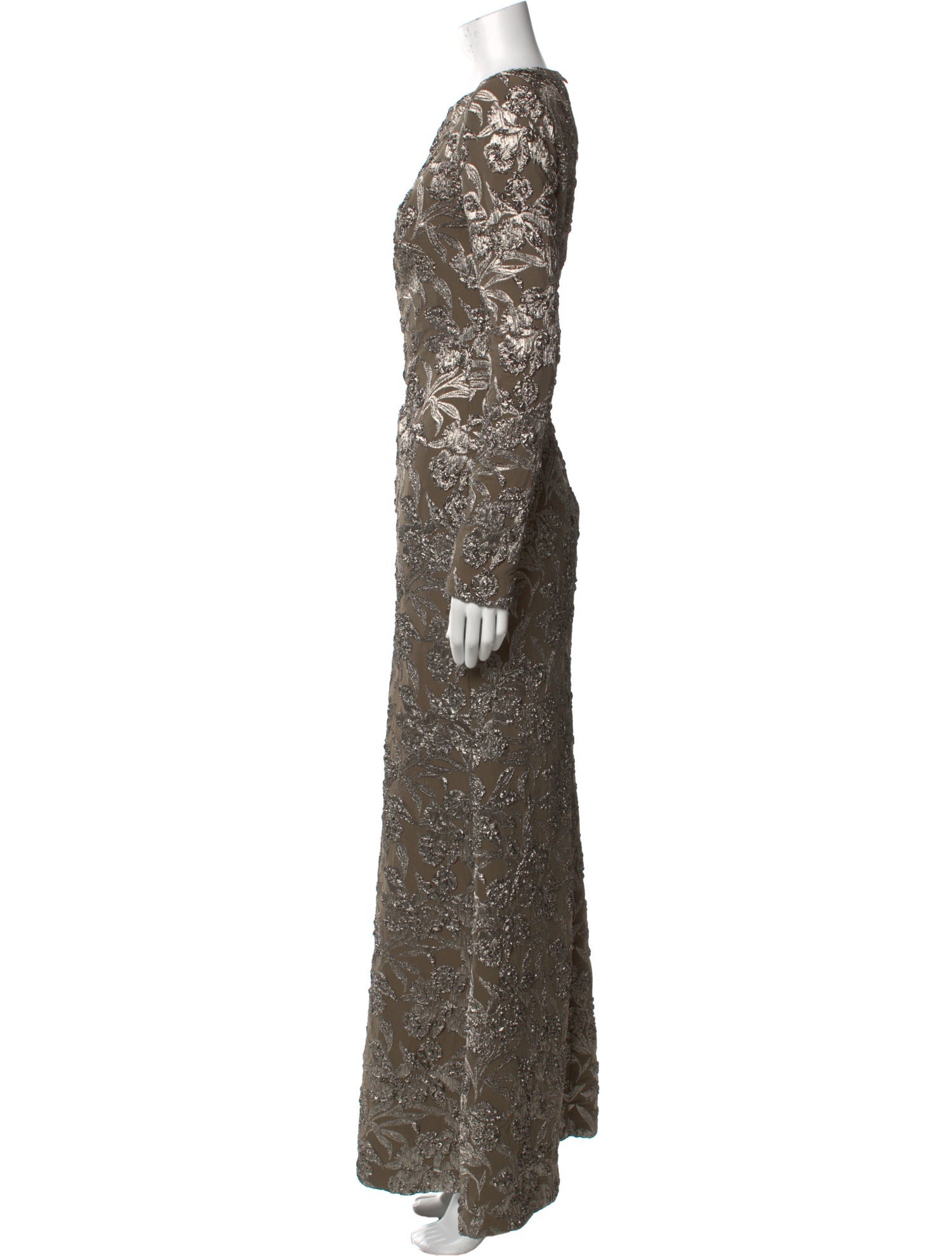 Oscar de la Renta Lace Pattern Long Dress w/ Tags