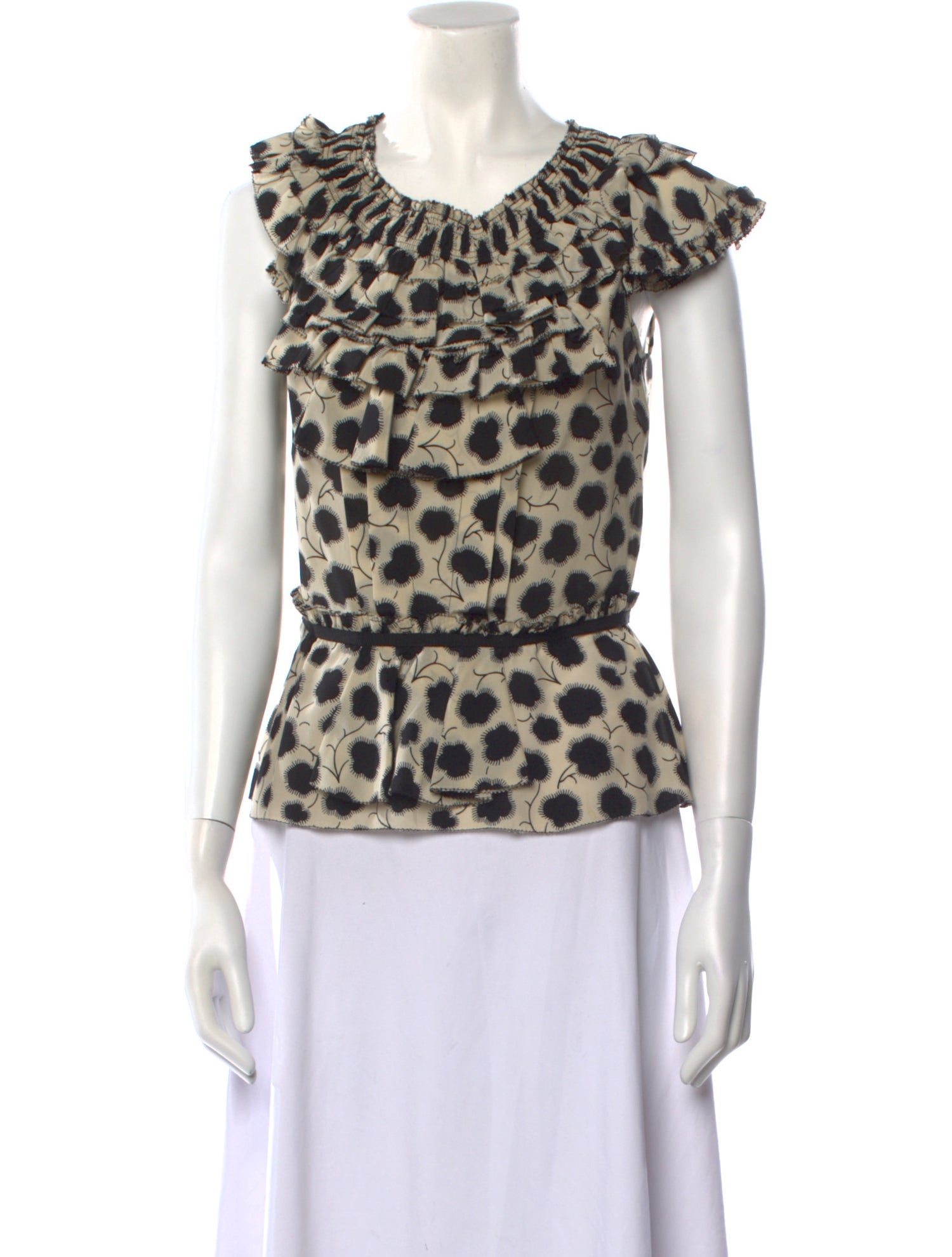 Oscar de la Renta Silk Animal Print Blouse w/ Tags