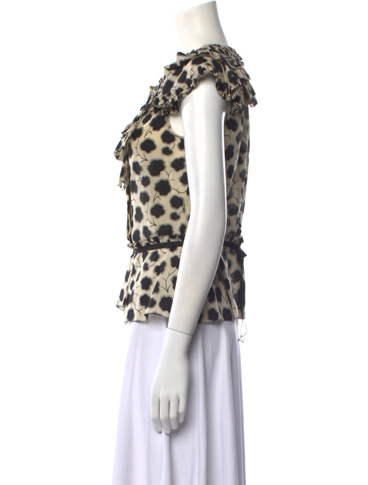 Oscar de la Renta Silk Animal Print Blouse w/ Tags