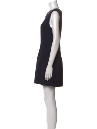 Oscar de la Renta Virgin Wool Mini Dress