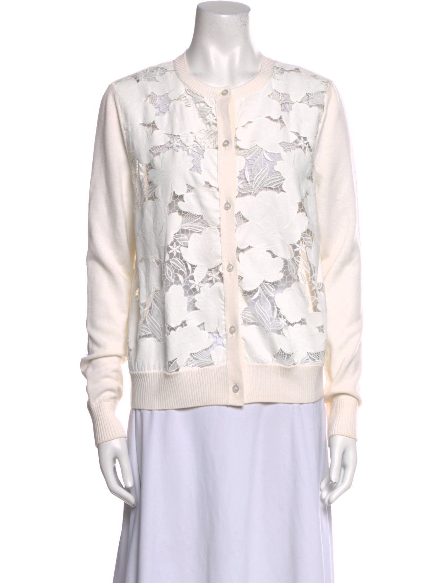 Oscar de la Renta Virgin Wool Crew Neck Sweater w/ Tags