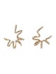 Oscar de la Renta Faux Pearl Spiral Hoop Earrings