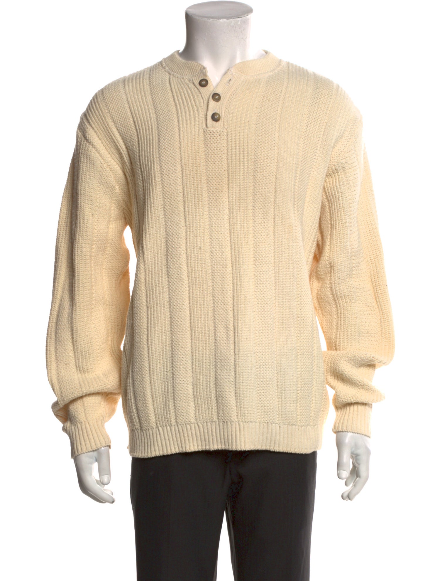 Oscar de la Renta Crew Neck Long Sleeve Polo Sweater w/ Tags
