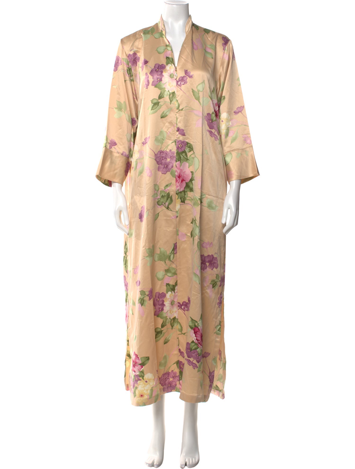 Oscar de la Renta Floral Print Long Dress