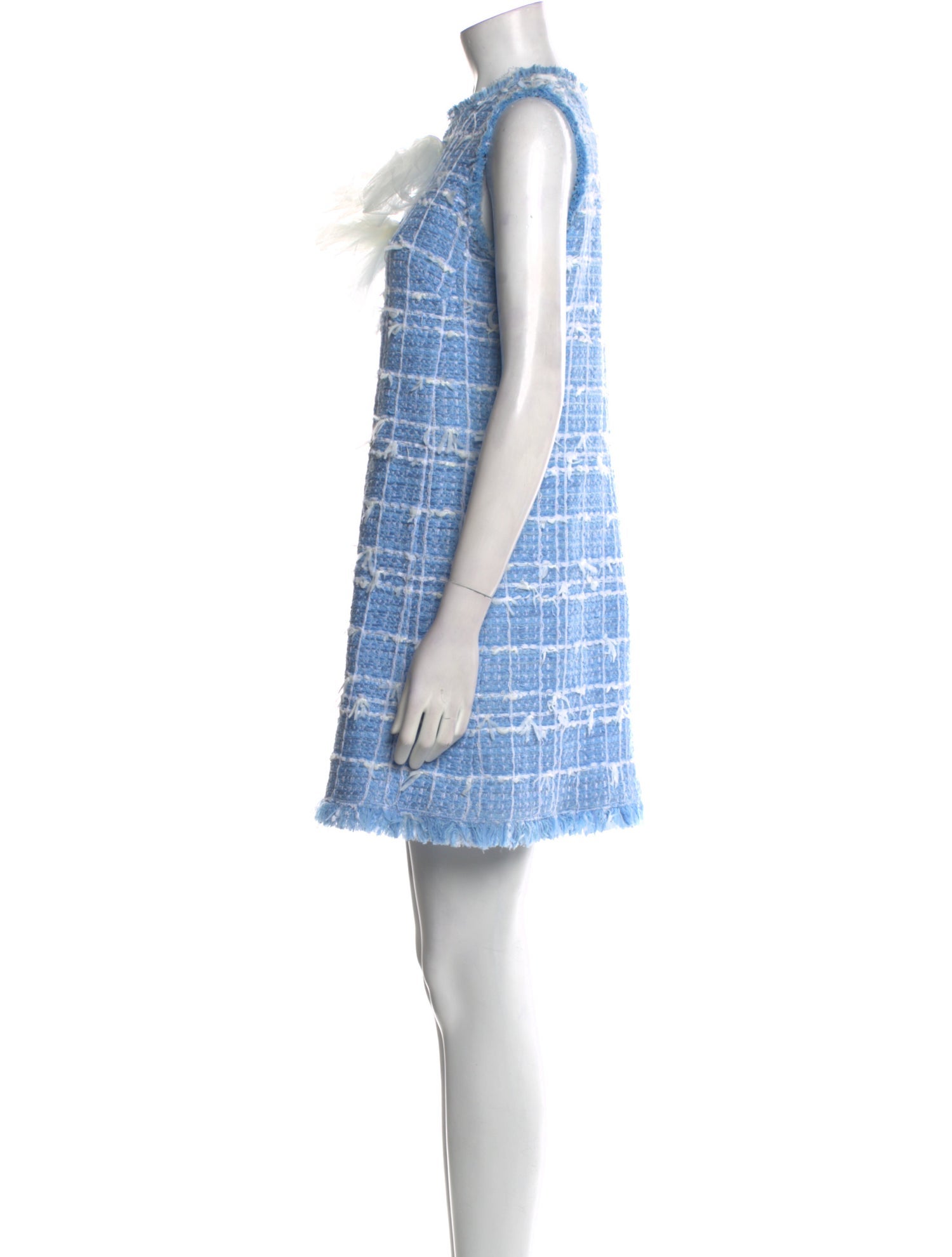 Oscar de la Renta Tweed Pattern Mini Dress