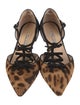 Oscar de la Renta Ponyhair Animal Print D'Orsay Flats