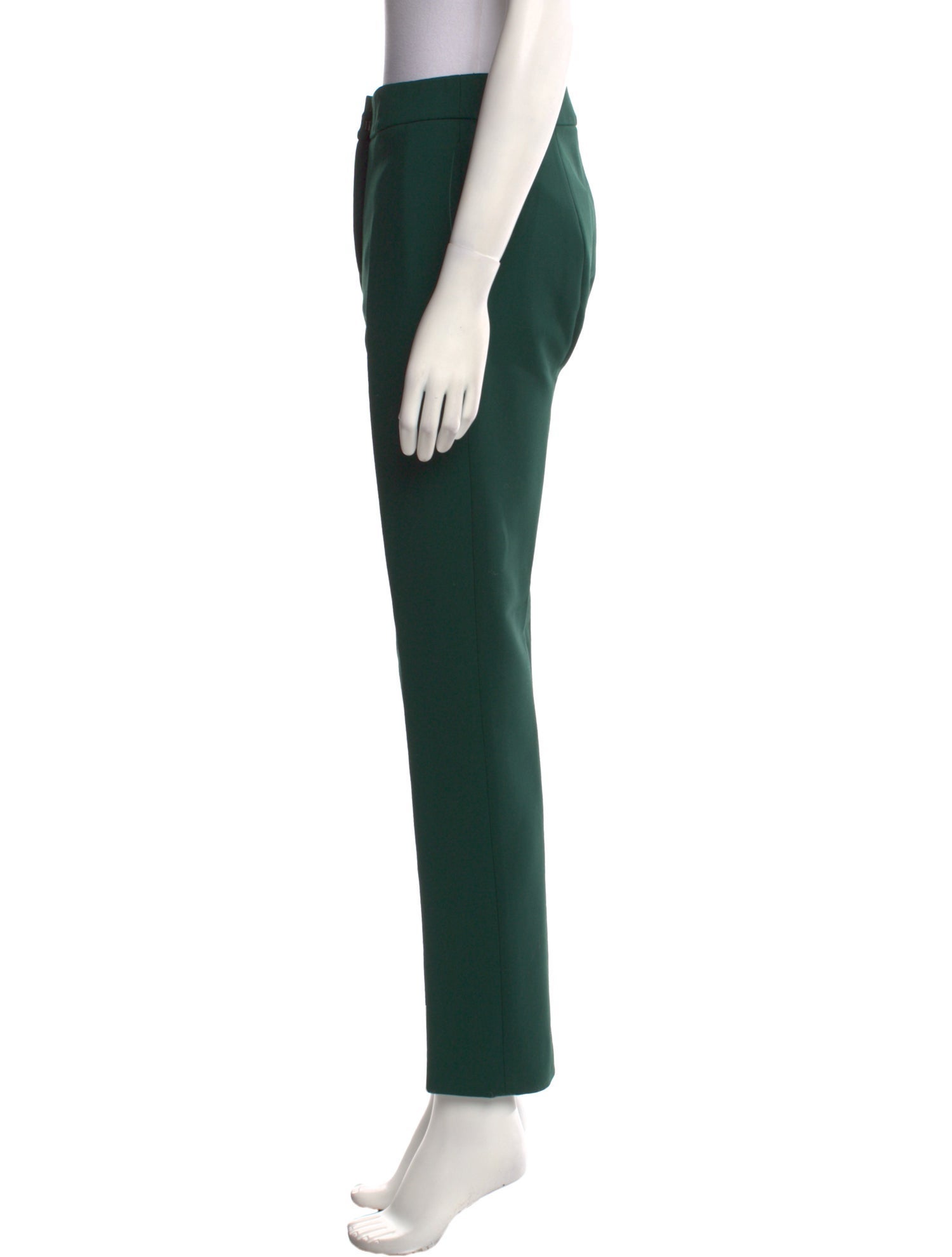 Oscar de la Renta Virgin Wool Straight Leg Pants