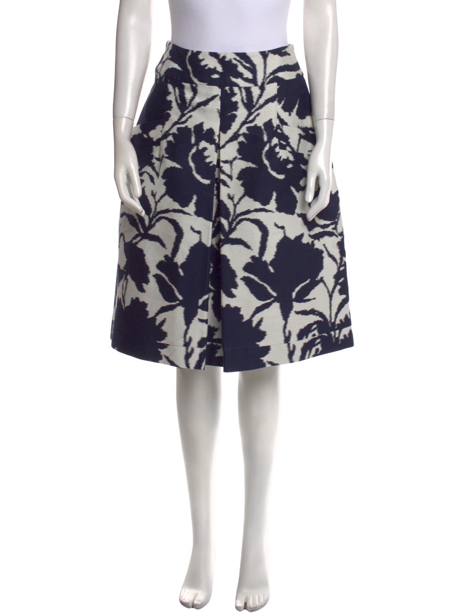 Oscar de la Renta Floral Print Knee-Length Skirt